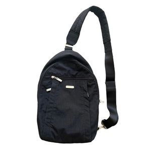 Baggallini Convertible Crossbody Sling Backpack, Black